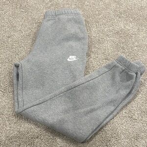 Nike Men Gray Jogger Pants with White Swoosh